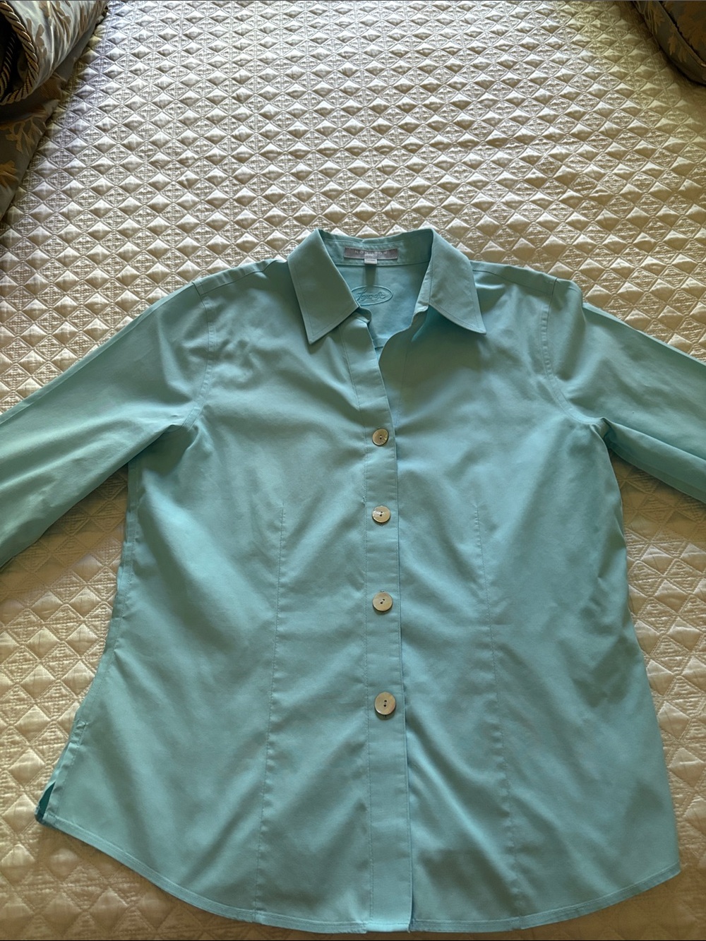 Foxcroft Light Blue Button-Down Shirt